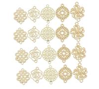 DOITOOL 50 Pièces Breloques Connecteurs Baroque Doré Double Trou Style Chinois Plat pour Fabrication Bijoux DIY Accessoires
