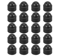 DOITOOL 50 Pièces Cache-écrou Protection D'impact Forme Dôme en Plastique Noir Hexagonal M8 Résistant pour Machines et Équipements de Transport