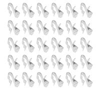 DOITOOL 50 Pièces Clips à Double Fil pour Câble Photovoltaïque, Acier | Fixation de Câbles Multiples, Panneaux Cadre, Démontage Facile, Rail Horizontal ou Vertical, Argenté