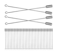 DOITOOL 50 Pièces Épingle Broche Argentée Acier Inoxydable Forme Sécurisée avec Capuchon Stoppeur Broche Longue Aiguille Métallique pour Vestes Chapeaux Écharpes et Costumes Fixation