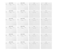 DOITOOL 50 Pièces Fiches de Recettes en Papier Cartes de Recette Vierges Blanc Double Face pour Enregistrement Détaillé Organisées Mariage et Fête Prénuptiale