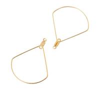 DOITOOL 50 pièces Kit de Fabrication Boucles Oreille Chic Acier Inoxydable Anneaux Doubles Perforés Forme de Ventilateur Doré Accessoires Pendentifs DIY pour Bijoux Femme