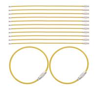 DOITOOL 50 pièces Lot de Anneaux Porte-clés Fil Acier Enduit PVC Boucle Résistante et Polyvalente pour Étiquettes Bagages Clés et Accessoires Connecteurs Métalliques Durables pour Sacs et