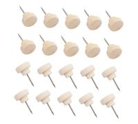 DOITOOL 50 pièces Lot de Punaises Rondes Bois Naturel pour Tableau Liège Décoratives et Résistantes Accessoires pour Bureau et Mur Photo Faciles à Installer