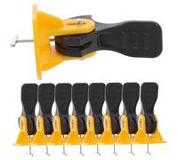 DOITOOL 50 pièces Système de Nivellement Carrelage Kit avec Aiguilles Acier Réutilisables Clips pour Alignement Sol Mur Outil Auxiliaire