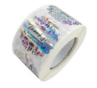 DOITOOL 500 Étiquettes Autocollantes de Remerciement «Merci» en Rouleau Stickers Adhésifs Décoratifs pour Emballage Fermeture et Décoration de Lettres Usage Quotidien Effet