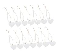 DOITOOL 500 Pièces Étiquettes Forme de Cœur Kraft Robust avec Ficelle Cartes Blanches Suspendues pour Mariage Anniversaire DIY Artisanat