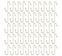 DOITOOL 50Pcs De Noël Ornement Crochets Creative Noël Ornement Crochets Décoration en Métal S en Forme de Cintres pour Arbre De Noël Parti Boules Décoration (D' Or)