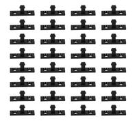DOITOOL 50pièces Loquets Plastique pour Poubelle Verrou à Bouton-poussoir pour Bac à Déchets Accessoires de Remplacement pour Couvercle de Poubelle de Cuisine et Recyclage Noir