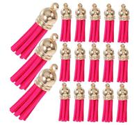 DOITOOL 50pièces Pompons Similicuir pour Porte-clés Pendentifs à Pompon Bohème Breloques pour Loisirs Créatifs DIY