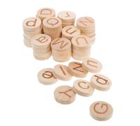 DOITOOL 52 Pièces D'Aides Pédagogiques Pour La Petite Jouets D'Apprentissage Pour Tout-Petits Blocs Ronds De L'Alphabet Disques De Comptage De L'Alphabet