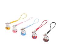 DOITOOL 5pièces Charmant Cordon De Téléphone Pendentif Cloche Cuivre Ornement De Chat De Augure Joli Pendentif Clé Clé Pour à Dos