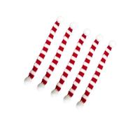 DOITOOL 5pièces Écharpe de Noël Décorative Rayée Fourrure Tricotée Chaude pour Hiver Extérieur Rouge et Blanc Petite