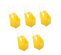 DOITOOL 5pièces Mangeoire pour Pigeons Suspendue Seul Trou Récipient pour Nourriture Et Eau avec Couvercle Amovible pour Colombes Perruches Et Cailles