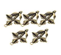 DOITOOL 5pièces Pendentif Vajra Laiton Forme De Croix Lot Pour Porte-clés Ou Sac