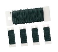 DOITOOL 5rouleaux Fil de Fleuriste Vert de Mètres pour Création de Couronnes Accessoires et Compositions DIY Robuste et Facile à Utiliser