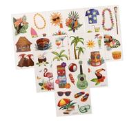 DOITOOL 6 Feuilles autocollant imperméable autocollant de tatouage temporaire UV autocollant d'été d'enfants pour le corps bricolage Papier de transfert d'eau