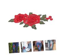 DOITOOL 6 Pièces Appliqués Brodés de Fleurs Roses Dentelle Deau pour Couture Décoration DIY Vêtements Sacs Accessoires Style Chinois Classique