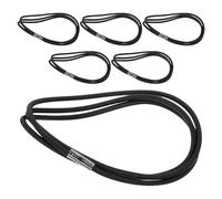 DOITOOL 6 Pièces Bandes Élastiques pour Poubelle Noires Fixation Antidérapante de Sacs Poubelle pour Bac à Litière et Usage Extérieur Maintien Renforcé et Installation Facile