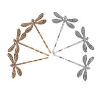 DOITOOL 6 Pièces Barrette à Cheveux Libellule Vintage Épingle à Libellule Pince à Cheveux Décorative Pour Femme Broche Libellule Aux Femmes Métal Cheveux Cassés Émettre Une Carte