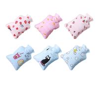 DOITOOL 6 Pièces Bouillottes à Eau Chaude en Pvc Adorable pour Traiter Douleurs et Blessures Sportives, Mini Taille pour Noël et Fête des Mères
