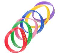DOITOOL 6 Pièces Bracelet de Prière en Silicone, Bracelets de Prière, Motif, Symboles de Bénédiction, Unisexe, pour Occasions Religieuses