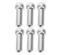 DOITOOL 6 Pièces Butée de Câble de Fitness 6mm en Fer Argenté pour Machine | Réparation D’équipement de Gym, Joint de Corde Lisse pour Système à Poulie, Accessoires Entraînement à Domicile