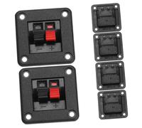 DOITOOL 6 pièces Connecteurs de Bornier Haut Parleur Stéréo Plaque de à Ressort à Pression pour Fil Audio Maison et Test Électronique Clips Robustes
