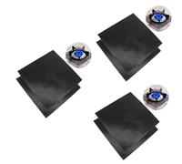 DOITOOL 6 Pièces doublure de cuisinière à gaz carré protecteur de gaz protecteur de plaque de cuisson à gaz revêtement de four antiadhésif Poêles à gaz Joint Coussin de protection 27c