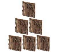 DOITOOL 6 Pièces Fond en Liège pour Terrarium, Écorce d'arbre Naturelle | Décor Mural Végétal, Texture Bois Réaliste, Installation Simple, Nettoyage Facile, pour Reptiles et Plantes