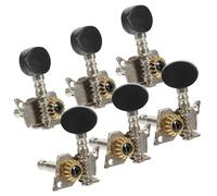 DOITOOL 6 Pièces Gammes Guitare Acoustique Clés de Sintonisation pour Guitare Folk orde Accessoire Instrumental pour Guitaristes Gauches Droites Noir et Tête Blanche