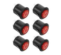 DOITOOL 6 Pièces Interrupteur Marche Arrêt, Métal Plastique | Bouton à Démarrage Simple, Installation Facile, Performance Fiable, pour Voitures à Chevaucher et Motos