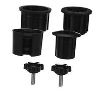 DOITOOL 6 Pièces Kit Support pour Pied de Parasol Adaptateur Insert de Douille pour Trou de Table de Patio Vis de Remplacement et Capuchon de Protection pour Base de Parasol Extérieur