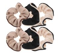 DOITOOL 6 Pièces Lot de Grands Élastiques à Cheveux en Tissu Doux pour Femmes et Petites Filles, Style Coréen Élégant et Minimaliste, Accessoires Polyvalents Qui N'abîment Pas Cheveux