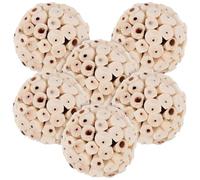 DOITOOL 6 pièces Lot de Jouets Naturels à Mâcher et Déchiqueter pour Perroquets Lapins et Cochons Balles Comestibles Douces pour Cage Accessoires pour Rongeurs et Oiseaux