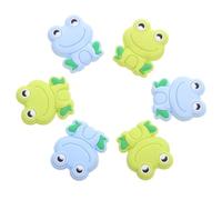 DOITOOL 6 pièces Lot de Protège-pointes Silicone Motif Grenouille Bouchons Aiguille Tricotin Sécurisés pour Protéger Mains et Arrêter Fil Accessoires Légers pour Aiguilles à Tricoter et