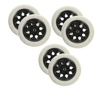 DOITOOL 6 pièces Lot de Roues de Remplacement pour Chariot de Courses Roulettes Silencieuses Caoutchouc et Mousse Résistantes et Maniables pour Caddie et Trolley