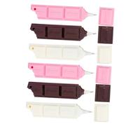 DOITOOL 6 pièces Lot de Stylos à Bille Chocolat Réalistes Stylos Kawaii pour Femmes Papeterie Esthétique Décorative pour École Bureau et Fête