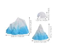 DOITOOL 6 pièces Miniature Iceberg Sculpture Set Arctic Theme Home Decoration with Igloo Models for Winter Adventure Toy and Diorama Displays