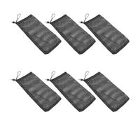 DOITOOL 6 Pièces Paquet Filtrants en Polyester à Maille Fine Noir | Cordon de Serrage, Nettoyage Facile, pour Médias de Dénitrification et Billes Bio, Filtre Canister