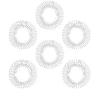 DOITOOL 6 Pièces Peigne Circulaire Extensible en Plastique pour Femmes et Adolescentes, Réduisant la Casse des Cheveux, Profil Ultra-fin, Travail Mariages
