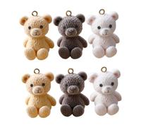 DOITOOL 6 Pièces Pendentifs Ours Kawaii de Charms pour Création de Bijoux Boucles Oreilles Bracelets et Décorations Diy Blanc Beige