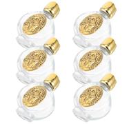 DOITOOL 6 Pièces Petite Bouteille D’Eau Bénite 15ml avec Bouchon Rose | Fermeture Étanche Fiable, Dosage en Petite Quantité, Usage Quotidien ou Liturgique, Style Romantique Élégant