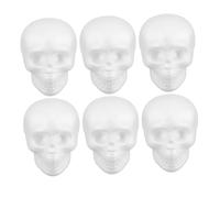 DOITOOL 6 pièces Skull Heads Foam Hanging Ornaments For Halloween DIY Crafts Lightweight Foam Decoration For Parties And School Projects
