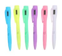 DOITOOL 6 pièces Stylo à Bille avec Horloge Intégrée Numérique Lot de Stylos Multifonctions pour Gestion Du Écriture Fluide Design Élégant pour Étudiants et Bureau