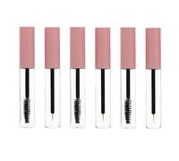DOITOOL 6 Pièces Tube de Mascara Vide 5ml en Pet Léger avec Embout Ombre pour Application Uniforme, Contenant Cosmétique Rose pour Maquillage des Yeux