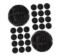 DOITOOL 60 Pièces Bio Balls Filtration Media pour Aquarium et Étang Boules Noires Filtrantes pour Purification Naturelle de Eau Supports Biologiques Réutilisables pour Piscine et Bassin