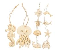 DOITOOL 60 pièces Découpes Formes Animaux Marins pour DIY Artisanat Scrapbooking Durable et Naturel pour Déco Bord Mer Plage