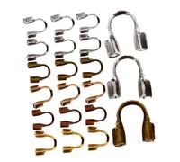 DOITOOL 600 pièces U Shape Wire Guards DIY Jewelry Making Accessories Metal Crimp Bead Covers For Necklace Repair And Bracelet Crafting