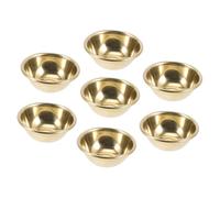 DOITOOL 7 Pièces Bols en laiton pour eau bouddhiste Bols décoratifs pour rituel et culte Coupes pour brûle-parfum et offrandes spirituelles